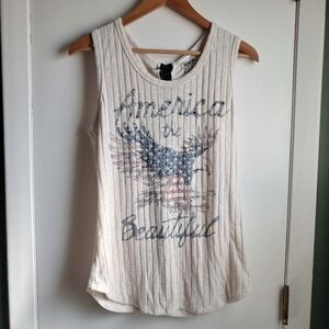 Vocal USA Rhinestone Tank Top